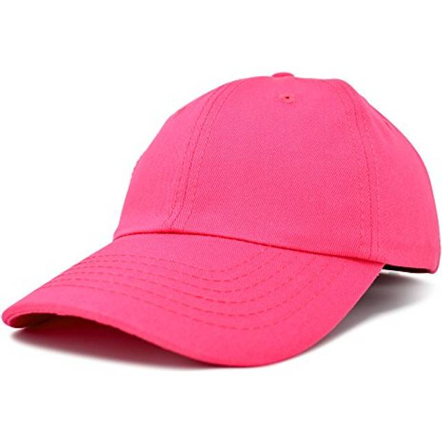 DALIX Baseball Cap Dad Hat Plain Men Women Cotton Adjustable Blank in Hot Pink