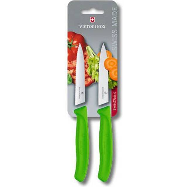 Victorinox Swiss Classic 2 x 10cm Paring Knife Set Green (67796L4B)