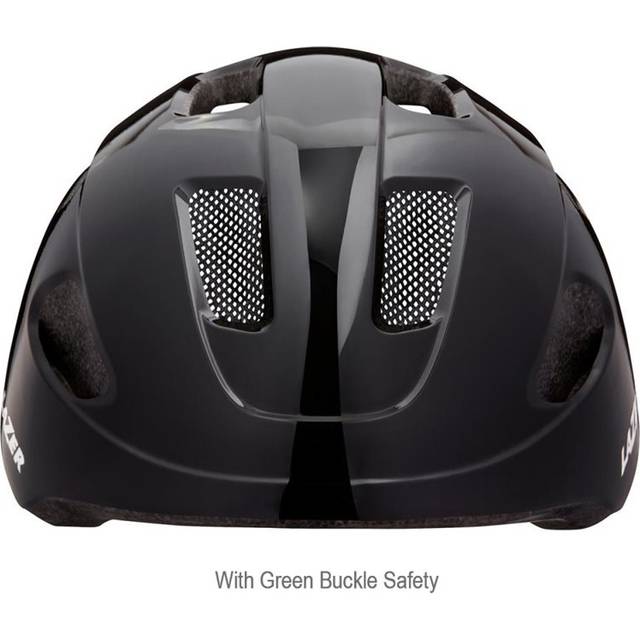 Lazer Nutz Kineticore Green Buckle Junior Cykelhjelm, Black, 50-56cm
