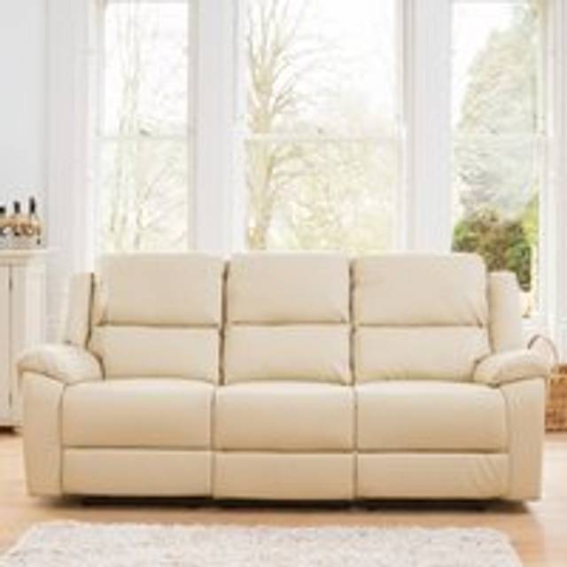 Artemis Home Brookhaven 3 Seat Electric Recliner Sofa - Cream, Cream