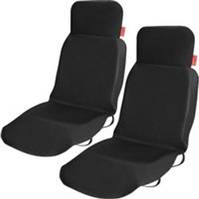 Kingsleeve - Car Seat Cover 160x66cm Black Universal Fit Water-repellent Easy Care 600D Oxford Polyester Breathable Protection 2x Vordersitzschutz