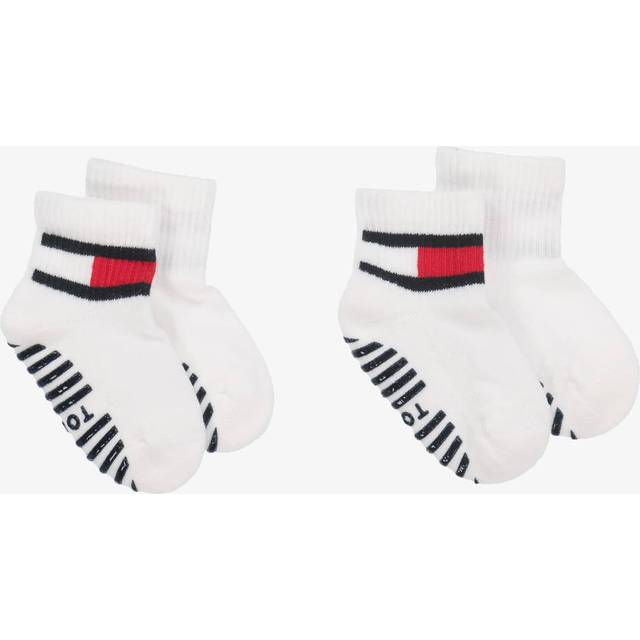 Tommy Hilfiger Strumpor m. Halkskydd - 2-pack - Baby Flagga - Vi - Tommy Hilfiger - 19/22 - Strumpor