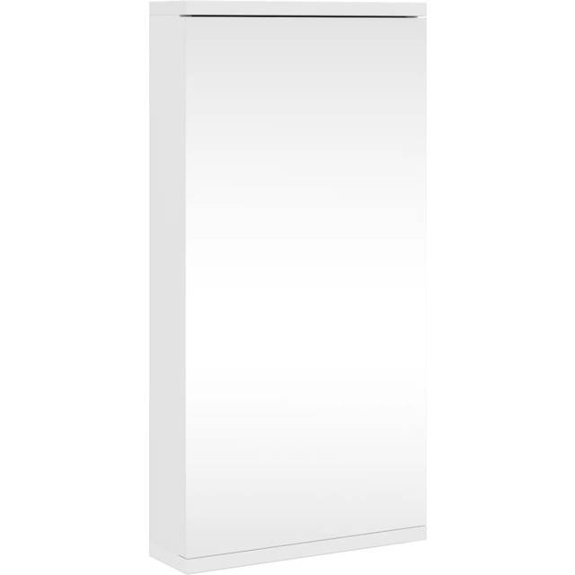 vidaXL Corner Bathroom Mirror Cabinet White 30x24x60 cm