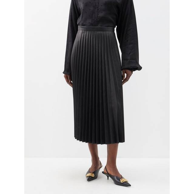 Balenciaga Pleated Skirt - Black - Women's - 2 - Bullskin