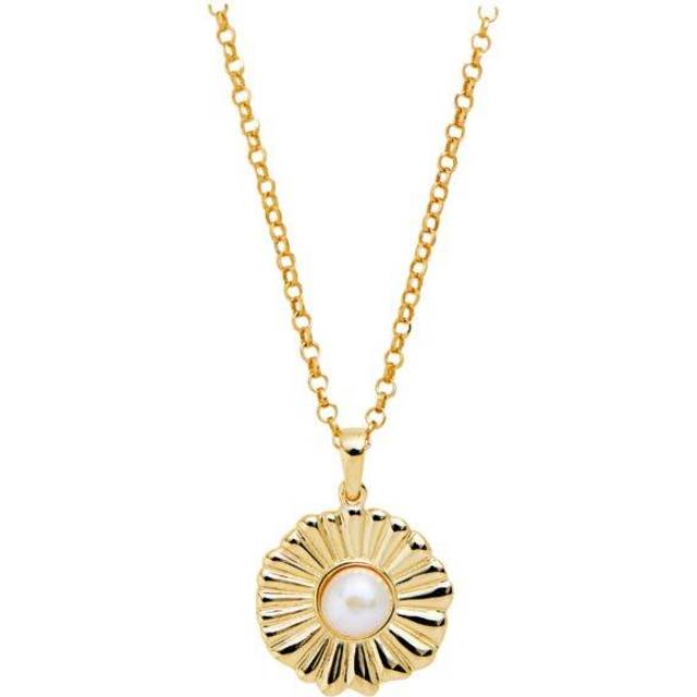 Simply Silver Gold Plated Sterling Silver 925 With Freshwater Pearl Necklace