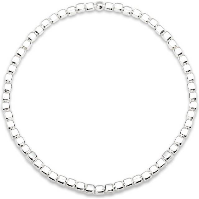 John Greed Signature Silver Cube Bead IMERAKI Bracelet For Women - silver