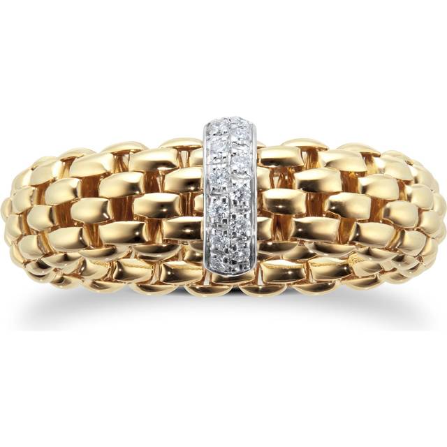 18ct Yellow Gold Vendome Flex'It 0.10ct Diamond Ring - Ring Size M