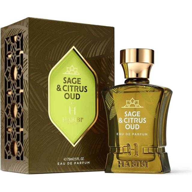 H HABIBI Sage & Citrus Perfume Oud Arabian Men's Cologne - Fresh & Woody Citrus Cologne for Men - Sage  Oud & Patchouli Perfume for Men - Eau de Parfu