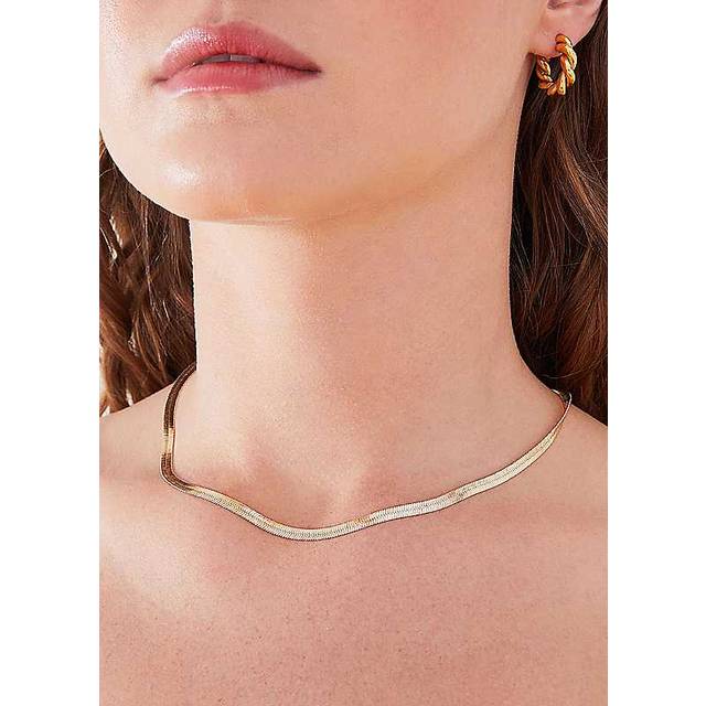 Accessorize Snake Chain Necklace - Brass