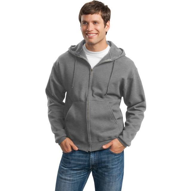 Jerzees Adult 95 oz  Super Sweats NuBlend Fleece FullZip Hood XL OXFORD