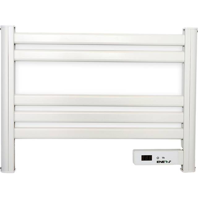 Ener-J Smart Infrared Heating White Towel Rail with LC Screen 200w - 3.7 x 41 x 55cm