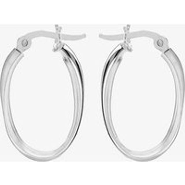 Sterling Silver Oval Creole Earrings 8.53.7779