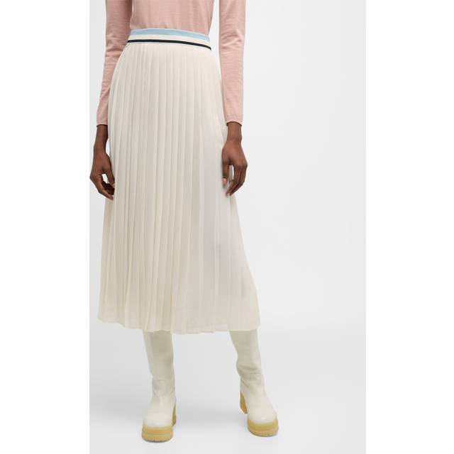 MONCLER Pleated Midi Skirt - White