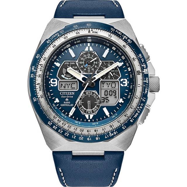 Citizen Promaster Skyhawk Radio Controlled Blue Dial Eco-Drive Diver's JY8148-08L 200M Men's Watch blue