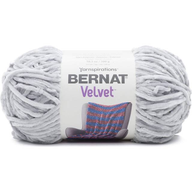Bernat 16103232028 Velvet Yarn  10.5 oz  Misty Gray