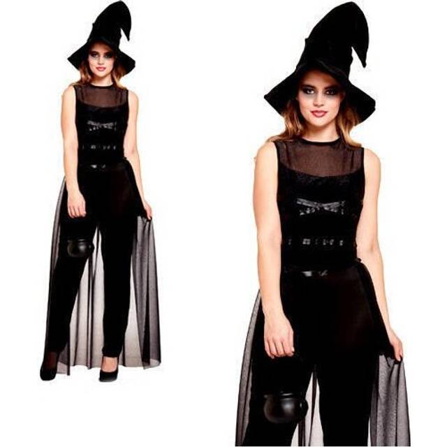 Adults Wicked Witch Jumpsuit With Hat Halloween Costume