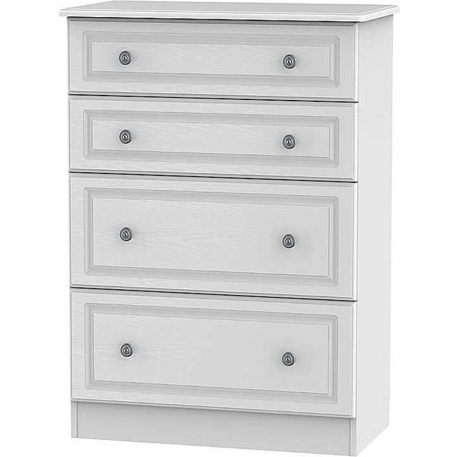 Welcome Furniture Ready Assembled Pembrey 4 Drawer Deep Chest - White, White