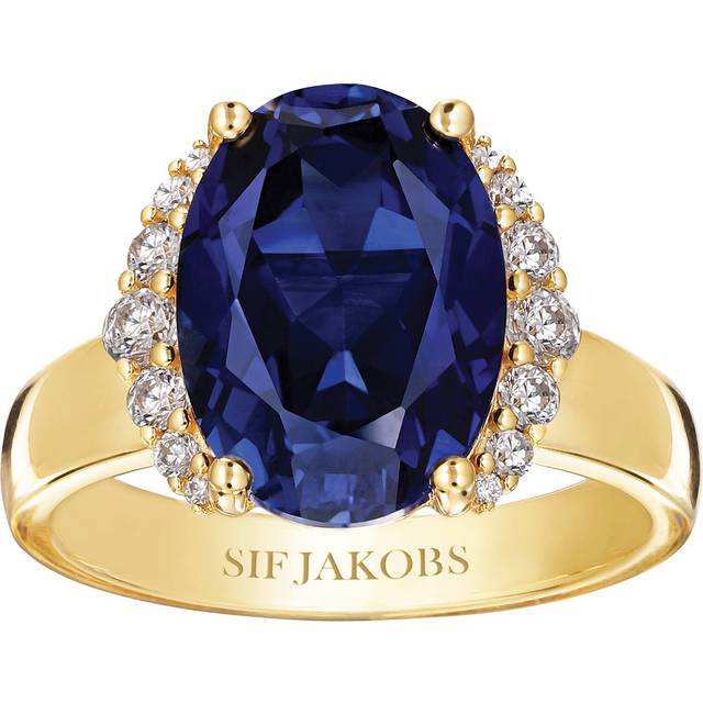 Sif Jakobs Jewellery, Accessoarer, Dam, 56 MM, Grande Ellisse Blå Zirkon Ring - gray (56 MM)