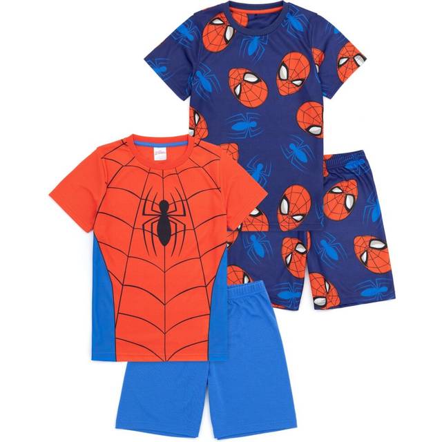 Spider-Man Pyjamas för barn/barn (Paket om 2) 5-6 Years blå/röd