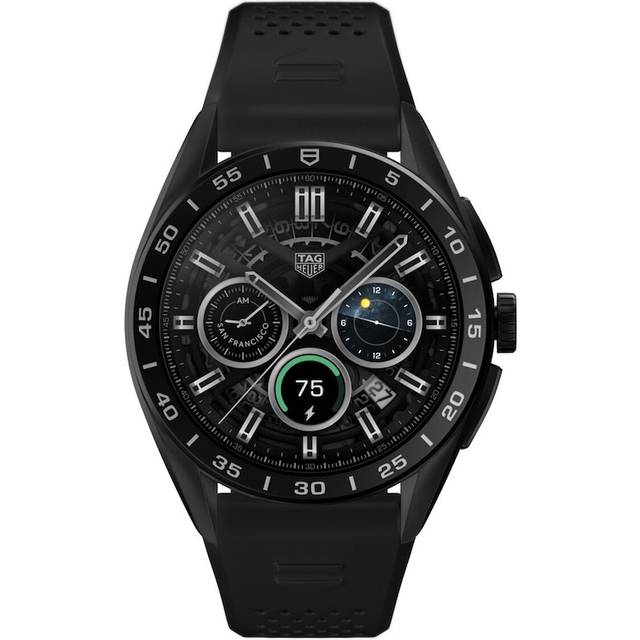TAG Heuer Connected Calibre E4 42 mm - Black Rubber Band - Titanium Case - OLED Display