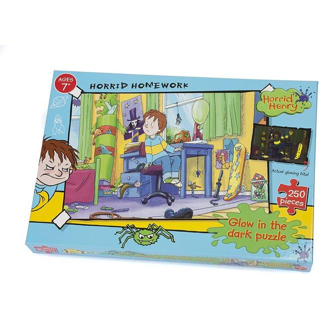 Horrid Henry Glow In The Dark Fun Jigsaw Puzzle 250 Pieces - Horrid Homework