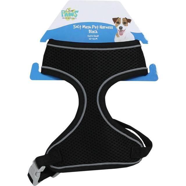 Soft Mesh Pet Harness - Black / Extra Small - Clever Paws