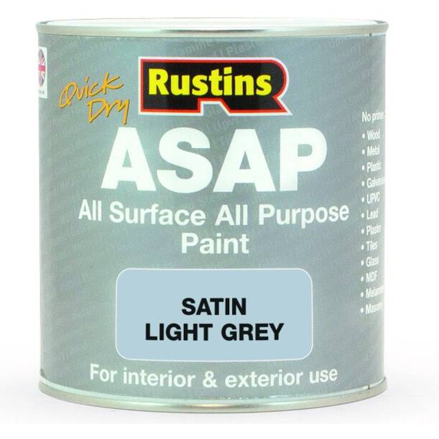 Rustins All Surface All Purpose Paint - Light Grey 1ltr