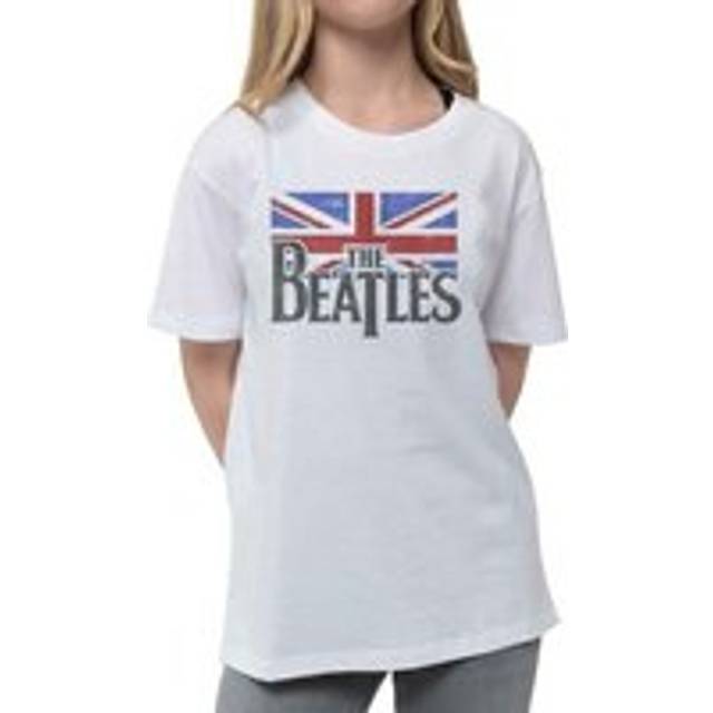 (9-10 Years, White) The Beatles Childrens/Kids Vintage Logo T-Shirt