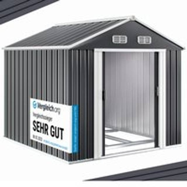 Garden Shed Anthracite Metal 312x257x177,5cm