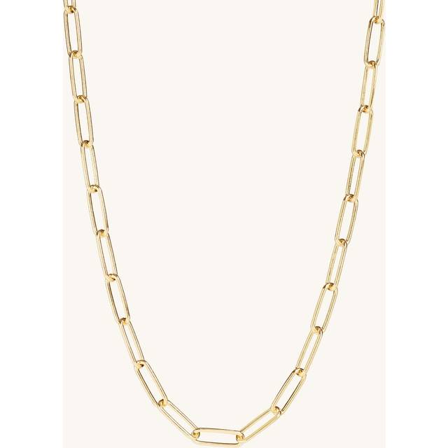 Paperclip Chain Necklace Gold