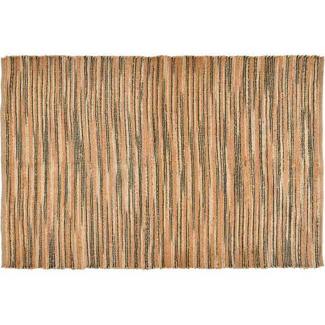 Vem Matta från Villa Collection - Grön/Natur/Rosa färg - 75%Jute/5%Bomull/20%Chenille