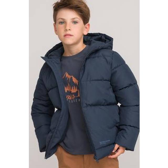 Warm Hooded Padded Jacket with Fleece Lining - Navy Blue - 3Y (94CM)
