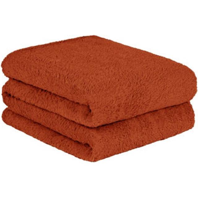 OHS Teddy Fleece Throw, Rust - 125 x 150cm - Orange