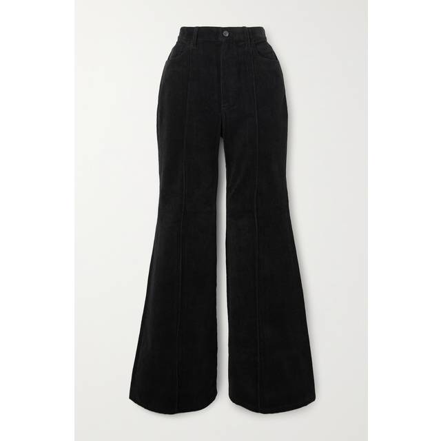 POLO RALPH LAUREN Pintucked Corduroy Flare Pant |Svart |34