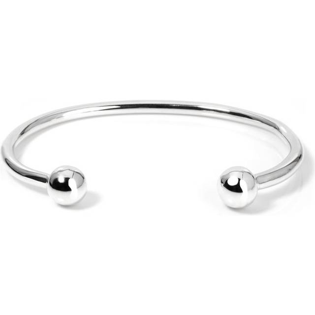 John Greed Signature Silver Solid Torque Bangle - silver