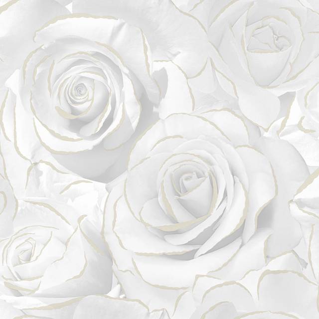 Muriva Ltd Muriva Madison Glitter White Wallpaper 10m x 53cm, White