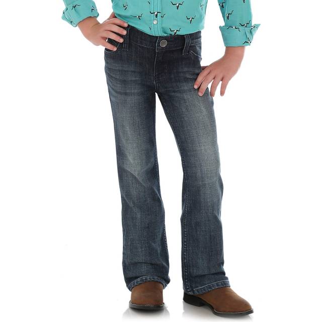 Wrangler Girls' Big Stretch Boot Cut Jean  Mid Blue  10