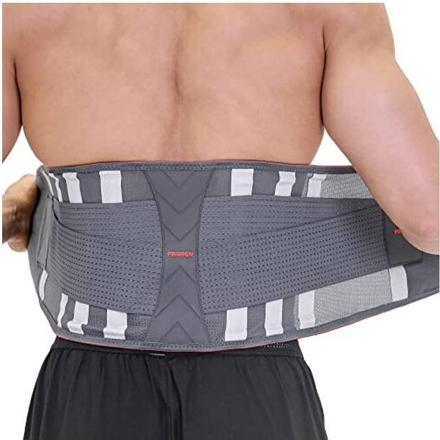 Lower Back Support Belt for Men and Women - Lumbar Support Brace for Pain Relief, Sciatica, Scoliosis - Dual Adjustable Straps and Breathable Mesh (3