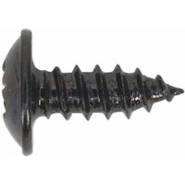 100 PACK 3.5 x 10mm Self Tapping Black Screw - Flanged Pozi Head - Fixings Screw