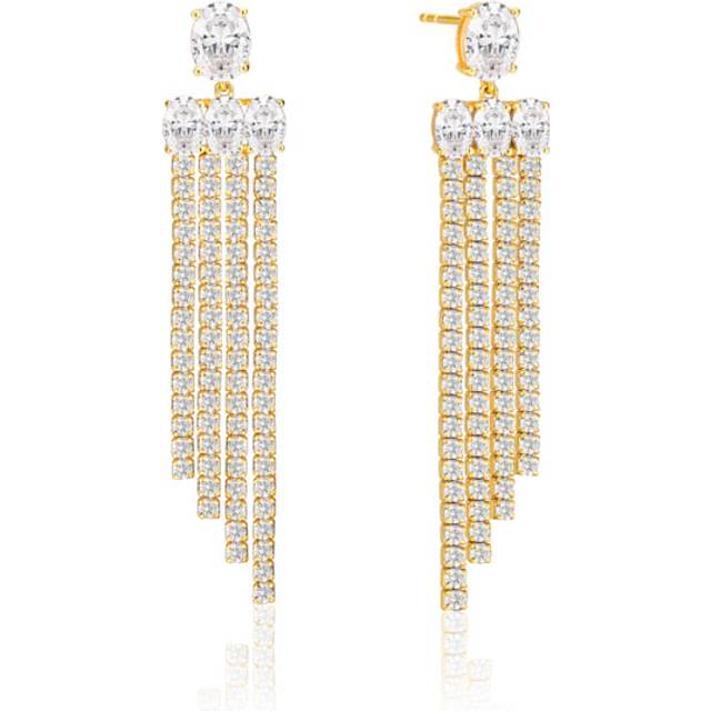 Sif Jakobs Jewellery, Accessoarer, Dam, ONE Size, Facetterade Vita Zirkonia Örhängen - yellow (ONE SIZE)