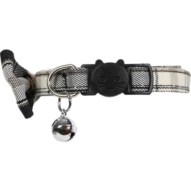 Bowtie Cat Collar - Black Plaid - Clever Paws