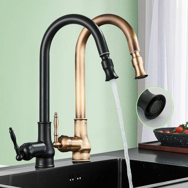 Kitchen Tap Dual Twin Lever Modern Mono Sink Mixer Hot Cold Faucet - Lugano Chrome Finish