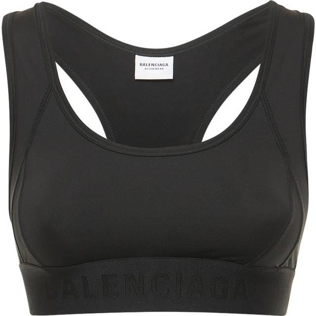 Balenciaga 3B Sports Icon Athletic Sports Bra - Black - Women's - - Polyester & Elastane