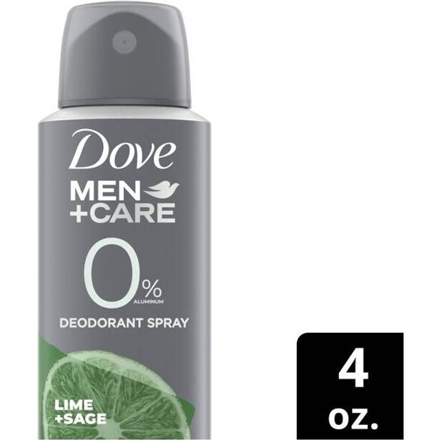 Dove Men+Care 0% Aluminum Deodorant Spray Lime & Sage Aluminum free 4 oz