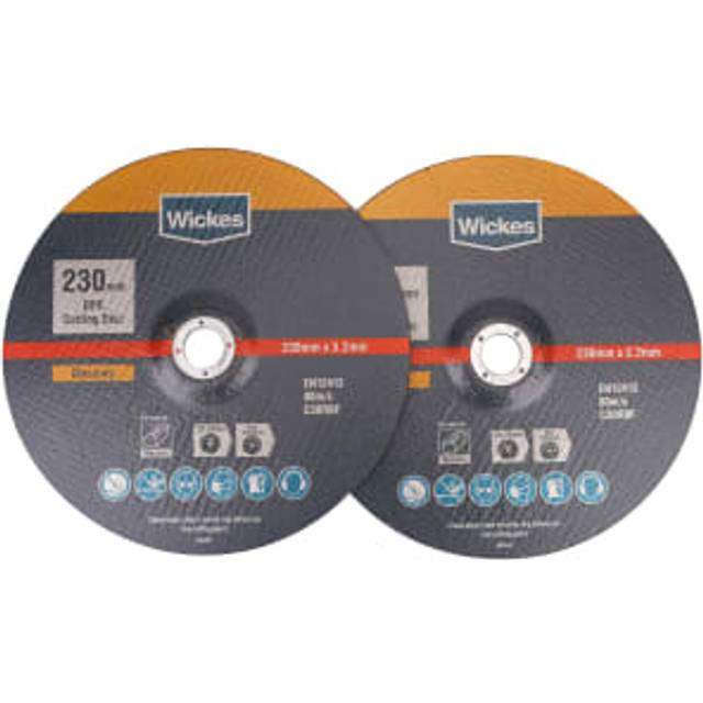 Wickes Masonry DPC Cutting Disc - 230mm - Pack of 2