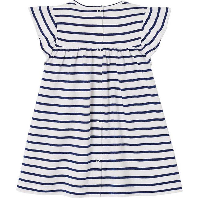 Jersey Knit Dress for Babies blue dark striped - BLUE DARK STRIPED
