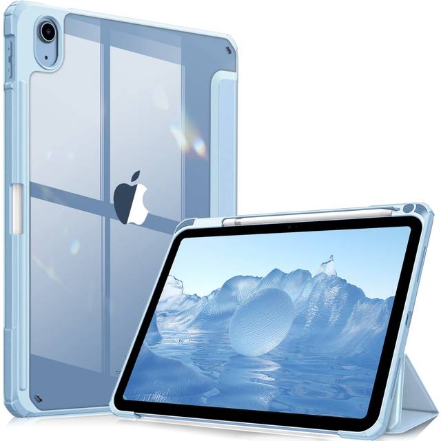 Hybrid Case Compatible with iPad 10th Generation 2022 (10.9 Inch) - [Ultra Slim] Shockproof Clear Cover with Built-in Pencil Holder, Auto Wake/Sleep,