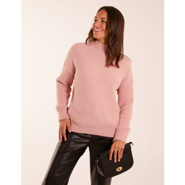 Womens Oversized Rollneck Jumper - Pink - S/M