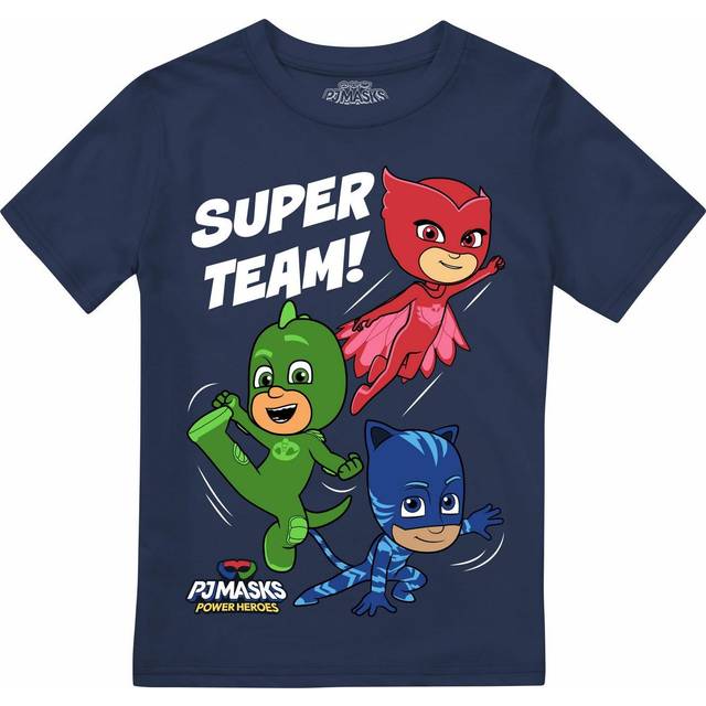 (7-8 Years, Navy) PJ Masks Boys Super Team! T-Shirt