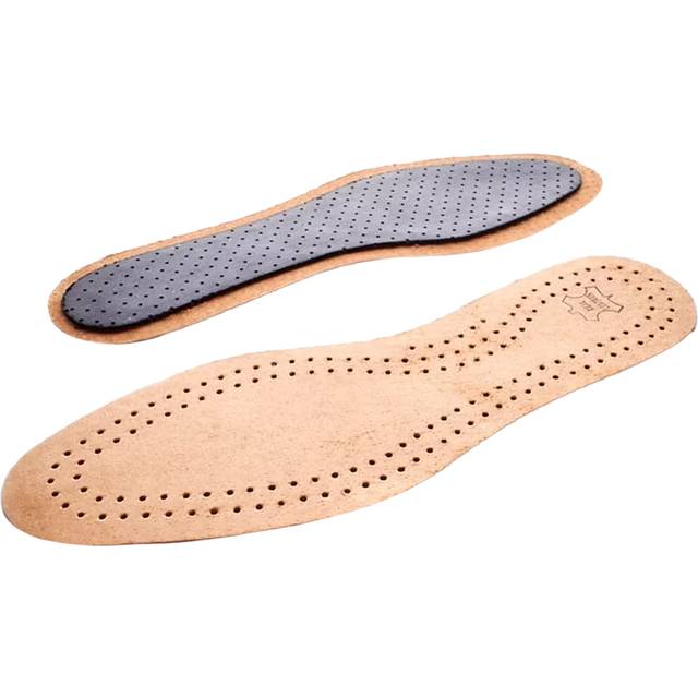 (5 UK-6 UK, Bamboo Brown) Leon Leather Insoles
